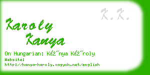 karoly kanya business card